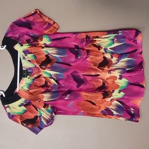 Worthington Super Bright Colored Short Sleeve Blouse Size S